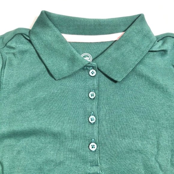 Wonder Nation Girls Uniform Short Sleeve Polo-style Green L Tagless Comfort - Picture 5 of 12
